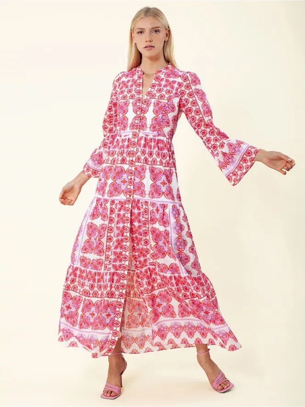 NWOT - Hale Bob - Leela Voile Maxi - Red
